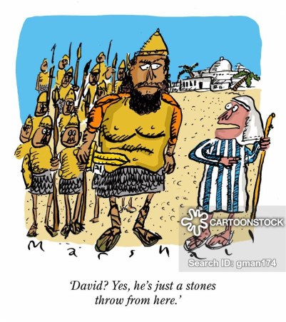 "David? Yes, he's just a stones throw from here.â��