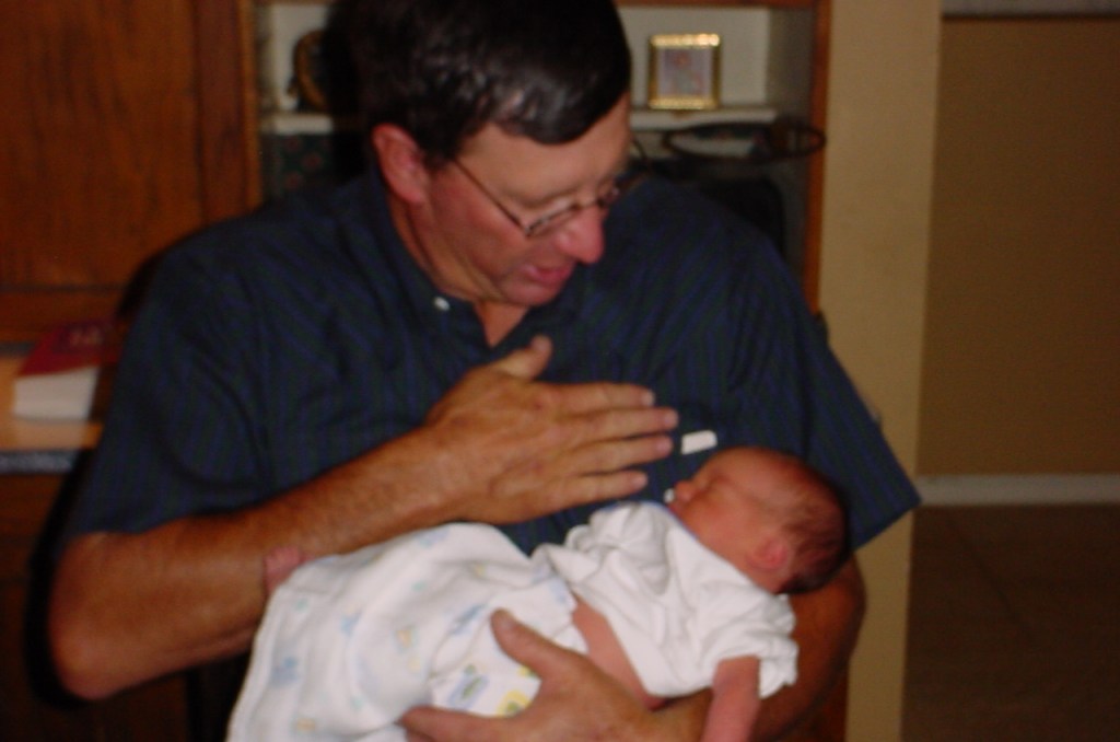 Alvin with Noah when he was born. 1993.